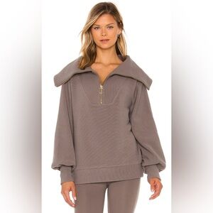 Varley Vine Pullover in Deep Charcoal Taupe Size Medium